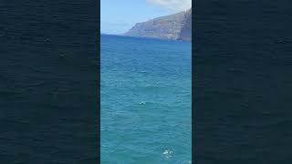 Public enjoying the view of sea Puerto Santiago Tenerife Sur tenerife seaside nature [upl. by Kaitlynn]