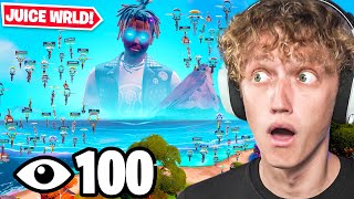 I Got 100 Players To Land At JUICE WRLD In Chapter 2 Remix Fortnite Update [upl. by Darra729]