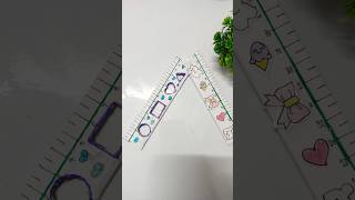 🌈2 in 1 ruler ഉണ്ടാക്കാം shorts shortvideo shortfeed viralshorts craft diy cute art trend [upl. by Ruy]