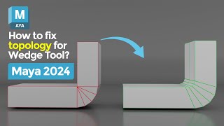 How to use Wedge Tool and fixing its topology in the Autodesk Maya 2024 [upl. by Eiramnaej]