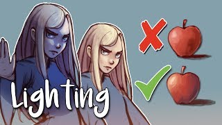 Basic Lighting amp Colour Theory  Tips on How to Shade [upl. by Kipp392]