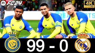 FC 24  AL NASSR 99  0 REAL MADRID  RONALDO MESSI MBAPPE HAALANAD NEYMAR ALL STARS  4K UHD [upl. by Forrest70]