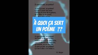 À quoi ça sert un poème  poesie [upl. by Ragen]