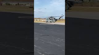 navy MH53E helicopter landing danvilleva takeoff flyby SeaDragon aviation airforce [upl. by Nonnaehr617]