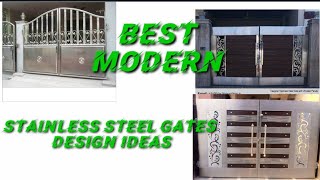 Top modern stainless steel gates design [upl. by Ahsertal]