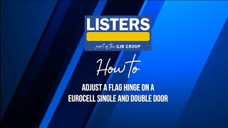 How To Adjust a Flag Hinge on a Eurocell Double and Single Door Side to Side [upl. by Allemat693]