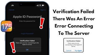 Fix Verification Failed There Was An Error Connecting To The Server [upl. by Norean]