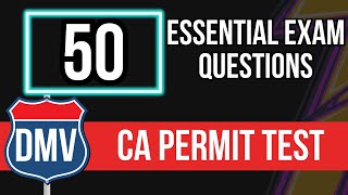 CA DMV Permit Test 2024 50 Essential Exam Questions [upl. by Faline]