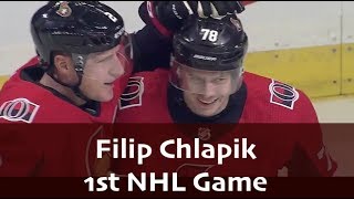 Filip Chlapik 1st NHL Game Highlights [upl. by Oberg497]