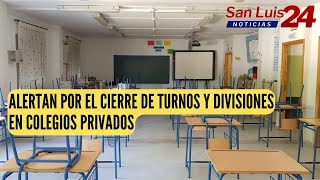 Alertan por el cierre de turnos y divisiones en colegios privados [upl. by Clarkson]