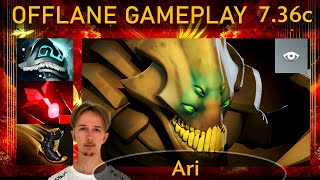 ✨ 736c Ari Sand King KDA  25 KP  81 Offlane Gameplay  Dota 2 Top MMR [upl. by Gibeon]