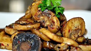 Sauteed Butter Garlic Mushrooms  How to Sauté Mushrooms Perfectly  lowcarb  keto recipes [upl. by Anayra255]