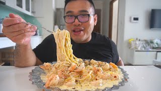 A CLASSIC SHRIMP ALFREDO PASTA Recipe [upl. by Eurydice]