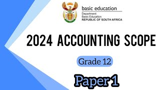 Grade 12 Accounting  November 2024  Paper 1 Exam scope [upl. by Brittney]