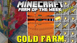 Gold Farm Tutorial Minecraft Bedrock Edition MCPE [upl. by Edialeda]