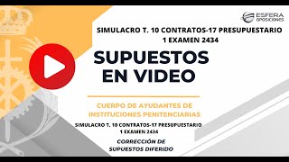 Supuesto resuelto de contratos y presupuestario de transporte de personal a Centros Penitenciarios [upl. by Sumetra]