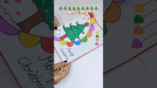 DIY Christmas Card Cute 😍 Merry Christmas card idea shorts​ ytshorts​ howtomake​ trending​ diy​ [upl. by Sidoeht]