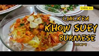 Burmese khow sueyAuthentic Recipecoconut milk curry khow suey BailscusineRabailskitchen [upl. by Huldah]