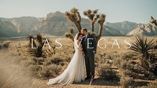 Stunning Las Vegas Desert Wedding at Red Rock Canyon Neon Museum and Little White Chapel Elopement [upl. by Molly]