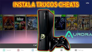 Instalar y activar TRAINERS trucos TRAMPAS o cheats en xbox 360 rgh AURORA guía tutorial [upl. by Ingamar882]