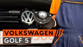 Comment remplacer une coupelle damortisseur avant sur une VW GOLF 5 TUTORIEL AUTODOC [upl. by Aisan]