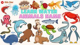 BELAJAR MENGENAL NAMANAMA HEWAN AIR BAHASA INDONESIA  BAHASA INGGRIS  LEARNING WATER ANIMALS NAME [upl. by Elsworth]