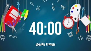 40 Minute Focus Timer  Perfect for Creative Tasks with Alarm ⏰ [upl. by Drhcir609]