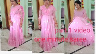 1 minute saree part 1 video [upl. by Merrilee933]