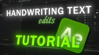 Smooth HANDWRITING TEXT effect  AFTER EFFECTS TUTORIAL [upl. by Grobe311]