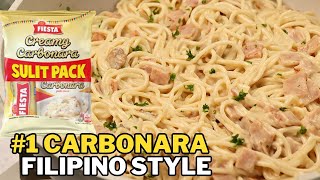 Creamy Carbonara Recipe Budget Filipino Style [upl. by Econah]