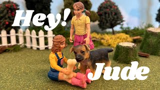 Playing farm animal toys  Cattle dog pup  Funny Schleich farm animals [upl. by Airdnek]