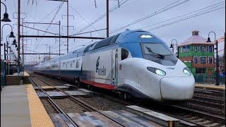 Amtrak Acela Avelia Liberty Runs Through Croydon [upl. by Reivaj400]