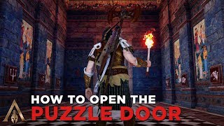 How to Solve the Puzzle Door with the Scytale Secret Atlantean Blade  Assassins Creed Odyssey [upl. by Ahtaela]