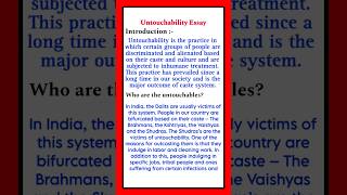 untouchability essay in english  Essay on Untouchability in English [upl. by Nrubloc326]