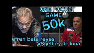 MONEY GAME ONE POCKET 2024  JEFFREY DE LUNA vs EFREN REYES onepocket efrenreyes billiard bida [upl. by Ettecul645]