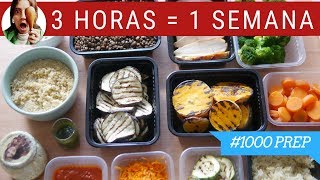 COCINA UN DÍA PARA COMER TODA LA SEMANA ¡SALUDABLE  1000PREP [upl. by Itnahs]