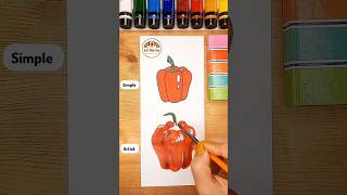 How to Paint Pepper Tutorial  Pepper Drawing Simple and Artistic 🌈🌶 short acrylicpainting [upl. by Balfore981]