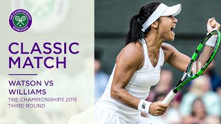 Serena Williams vs Heather Watson  Wimbledon 2015 third round  Full Match [upl. by Oulman]