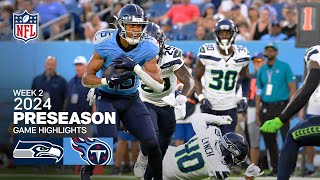 Seattle Seahawks vs Tennessee Titans  2024 Preseason Week 2 Game Highlights [upl. by Zebulen479]