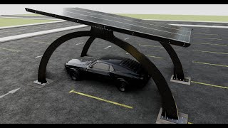 ARCHED TYPE MODERN SOLAR CARPORT TYPE 3 [upl. by Allicserp]