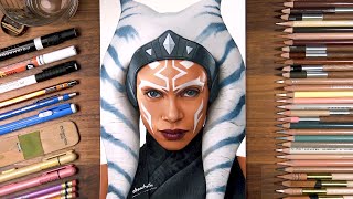 Drawing STAR WARS Ahsoka  drawholic [upl. by Onitsoga]