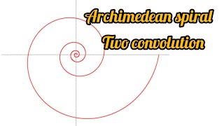 HOW TO DRAW ARCHIMEDEAN SPIRAL  2 CONVOLUTION in  Technical drawing  Engineering drawing [upl. by Ytitsahc897]