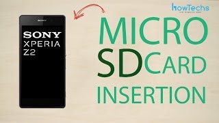 Sony Xperia Z2  How to change the memory card [upl. by Ahsikyt]