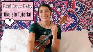 quotReal Love Babyquot Ukulele Tutorial Subscriber suggested [upl. by Arraeic157]