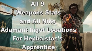 Assassins Creed Odyssey Hephaistoss Apprentice Guide and Adamant Ingot Locations [upl. by Noiwtna307]