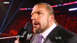 WWE Raw 260911 Triple H Explaining why He fired Miz and RTruth [upl. by Sharleen]