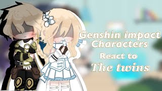 Genshin impact characters react to the twins l angst l f mc [upl. by Imoyn]