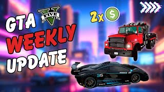 GTA WEEKLY UPDATE  DRAG RACES DOUBLE MONEY DISCOUNTS CARS PRICES amp More [upl. by Armin]