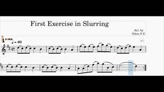 First Exercise in SlurringViolin l Metronome 6080100 BPM Honeyman Tutor l V4 Violin [upl. by Semele]