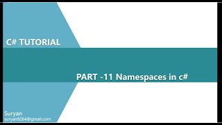 Part 11 NameSpaces in C [upl. by Yesnikcm]